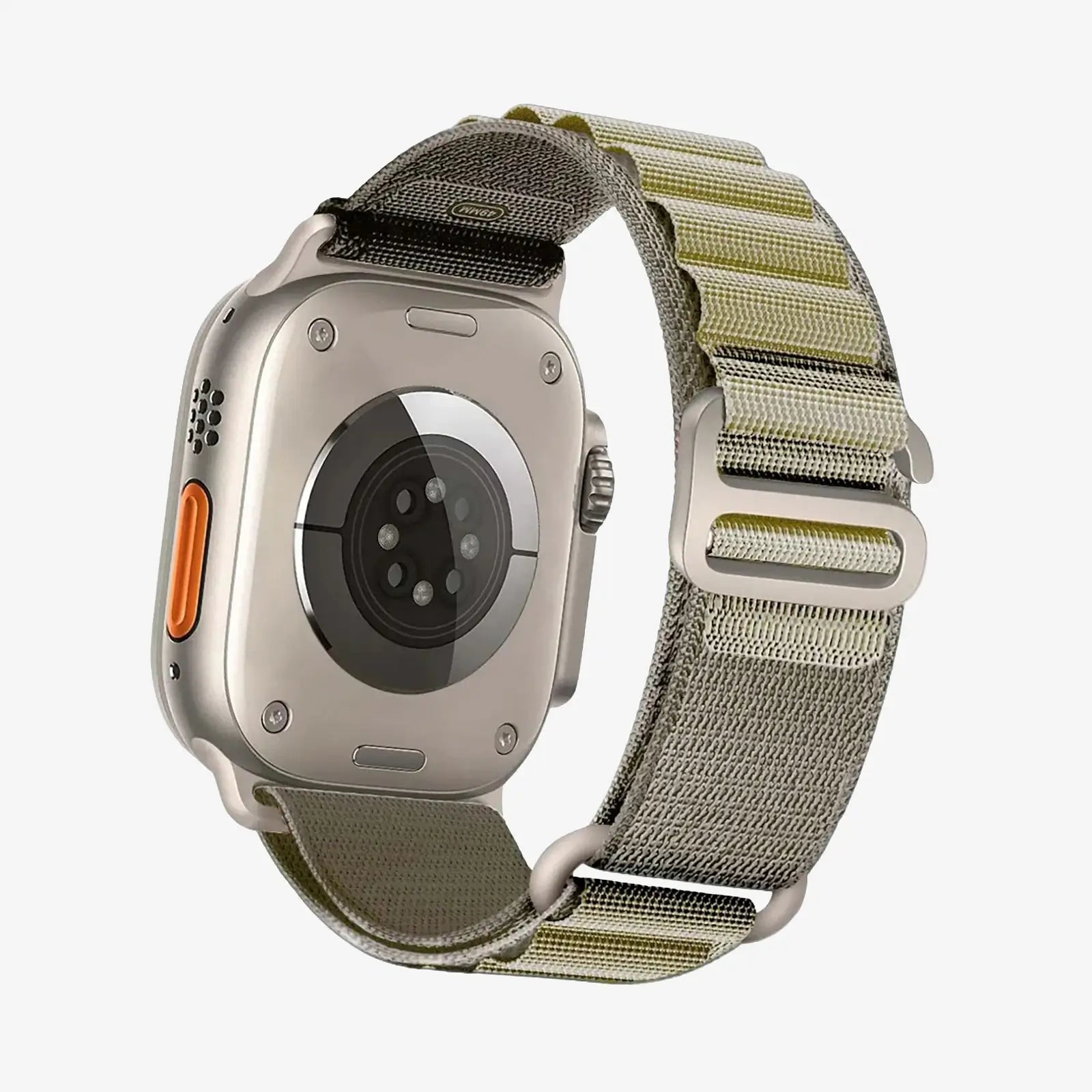 Smartwatch with a metal band on a white background