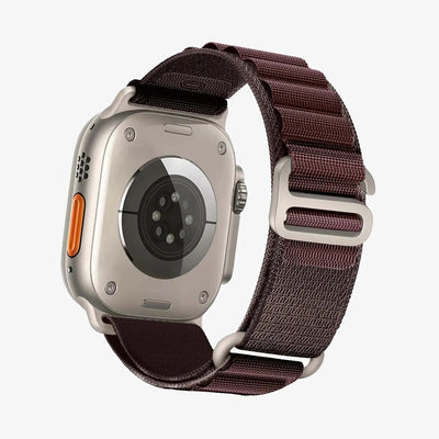 Smartwatch with a brown strap on a white background